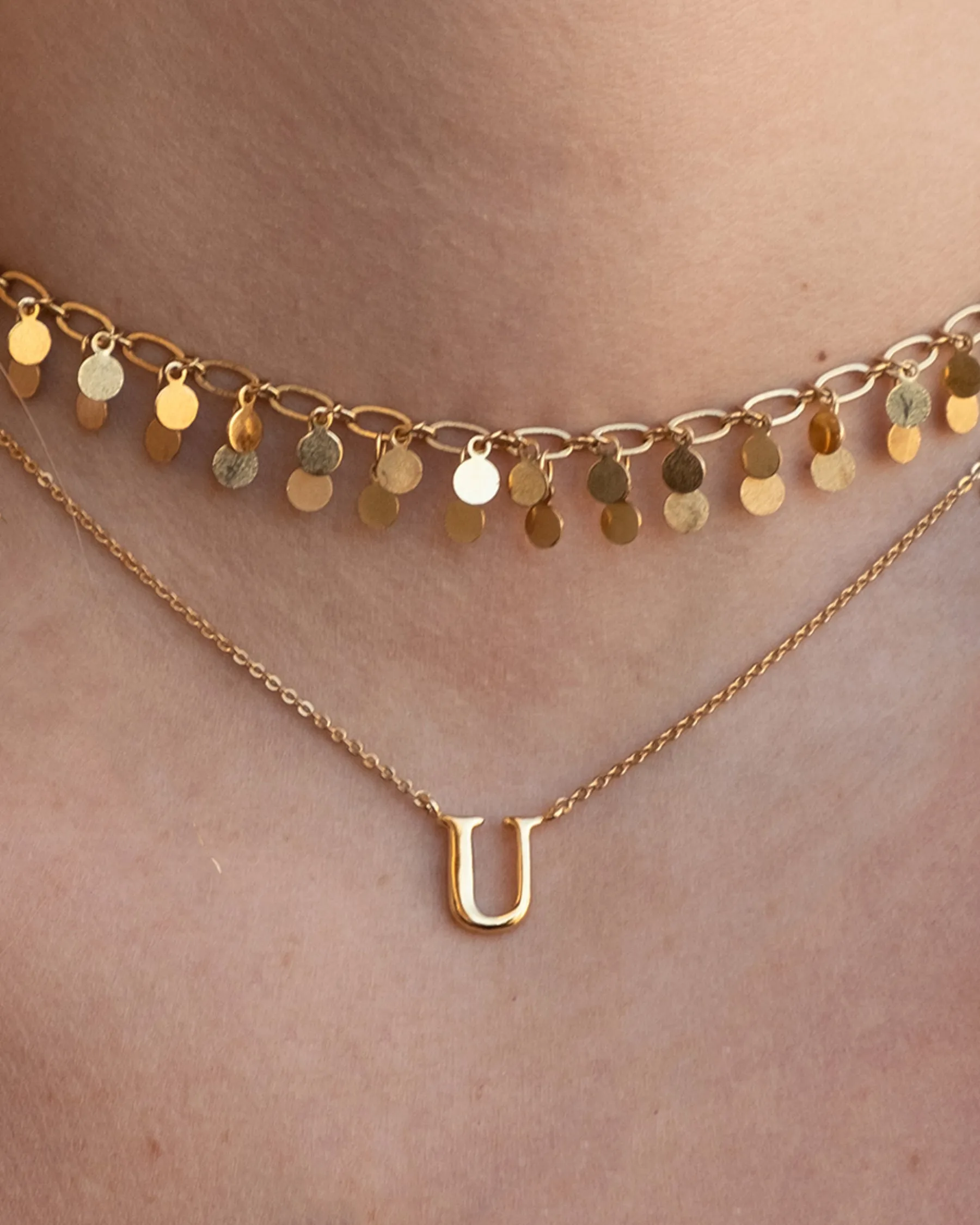 Necklace Letter U | The Gray Box sold by Apodemia product image thumbnail 2