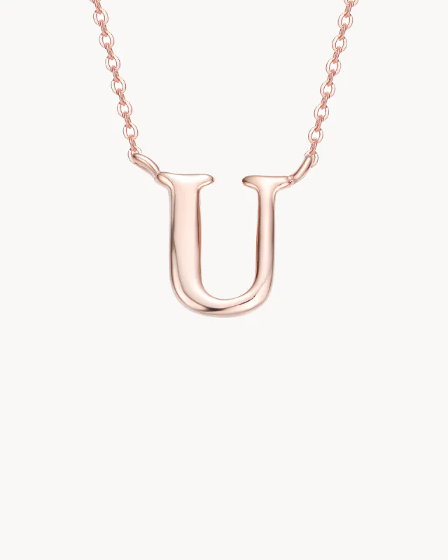 Necklace Letter U | The Gray Box made by Apodemia