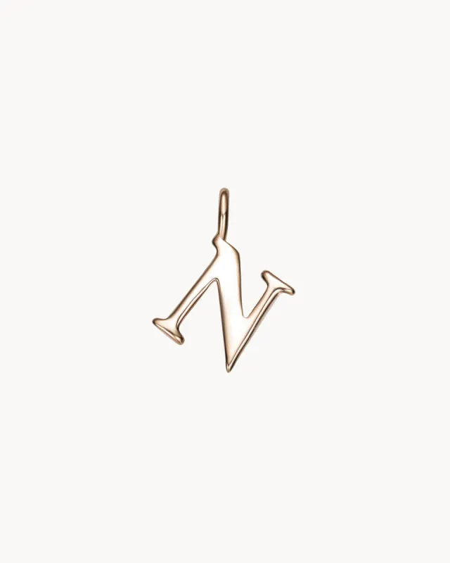 Charm Letter N | The Gray Box sold by Apodemia