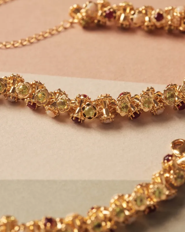 Roll Vine Multicolor Necklace sold by Apodemia