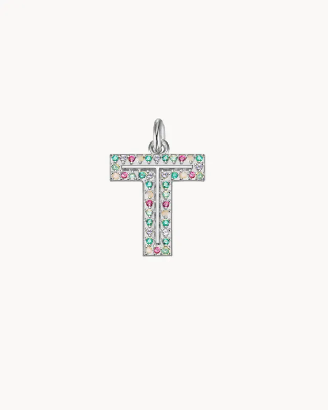 Charm Cosmos Letter T | The Gray Box sold by Apodemia
