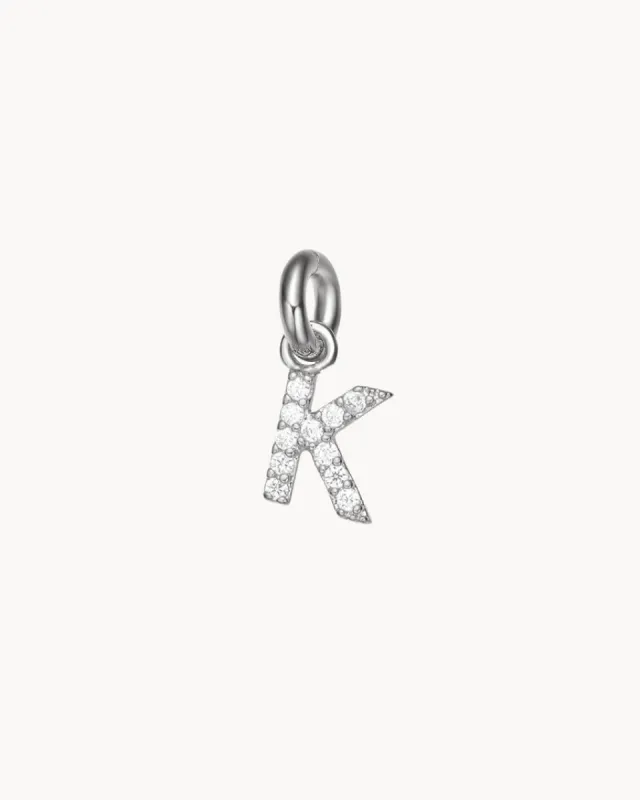 Charm Letter K Sparkle | The Gray Box sold by Apodemia