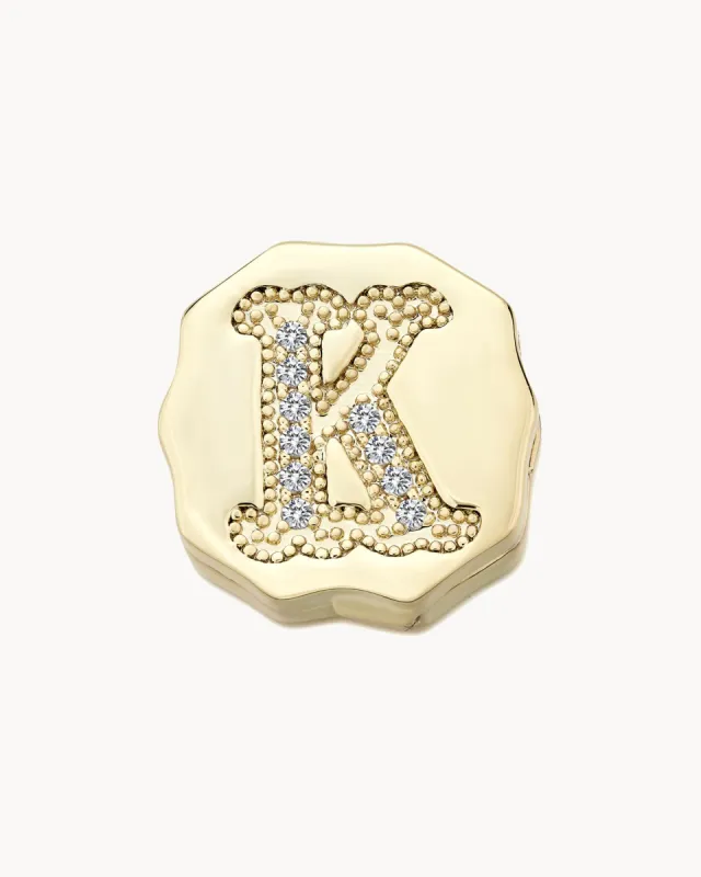 Charm Clip Bubble Vintage Letter K sold by Apodemia