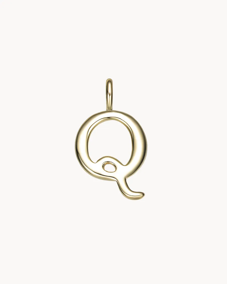 Charm Letter Q | The Gray Box sold by Apodemia