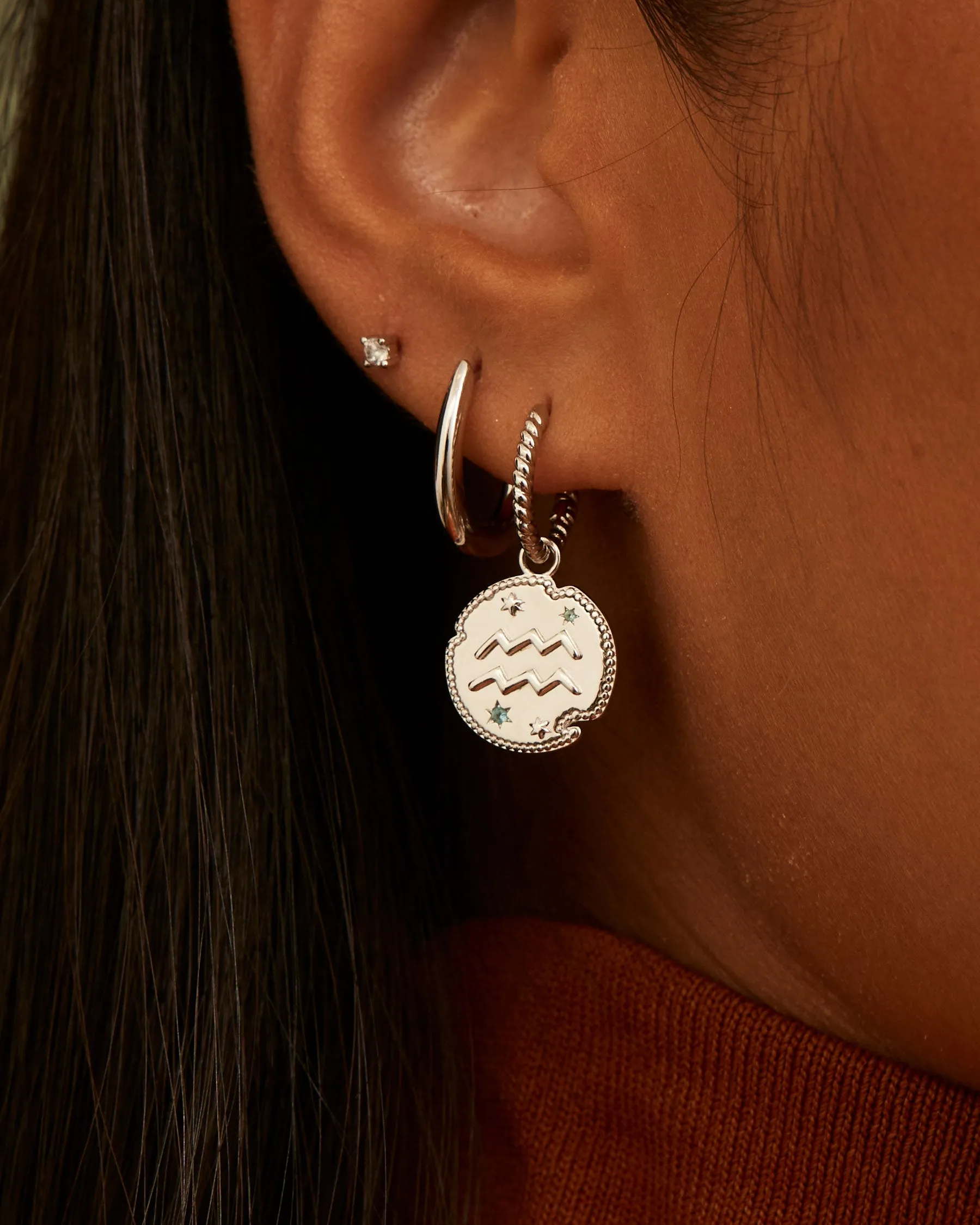 Aquarius Horoscope Charm | The Gray Box sold by Apodemia product image thumbnail 4