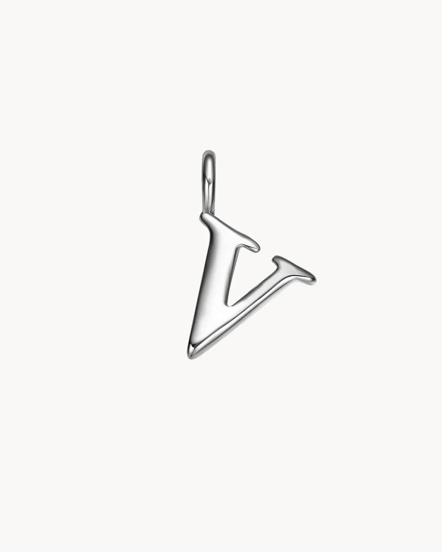 Charm Letter V | The Gray Box sold by Apodemia