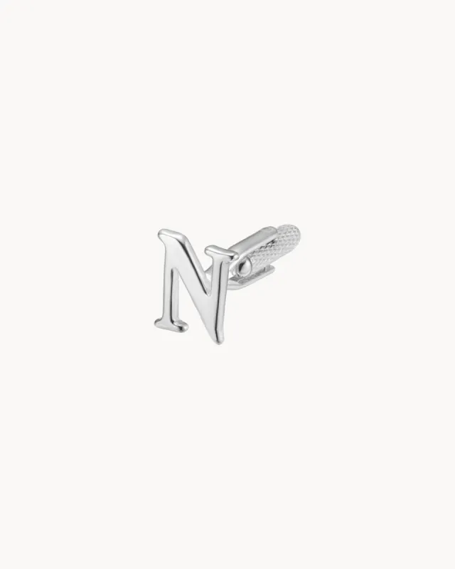 Cufflink Letter N | The Gray Box sold by Apodemia