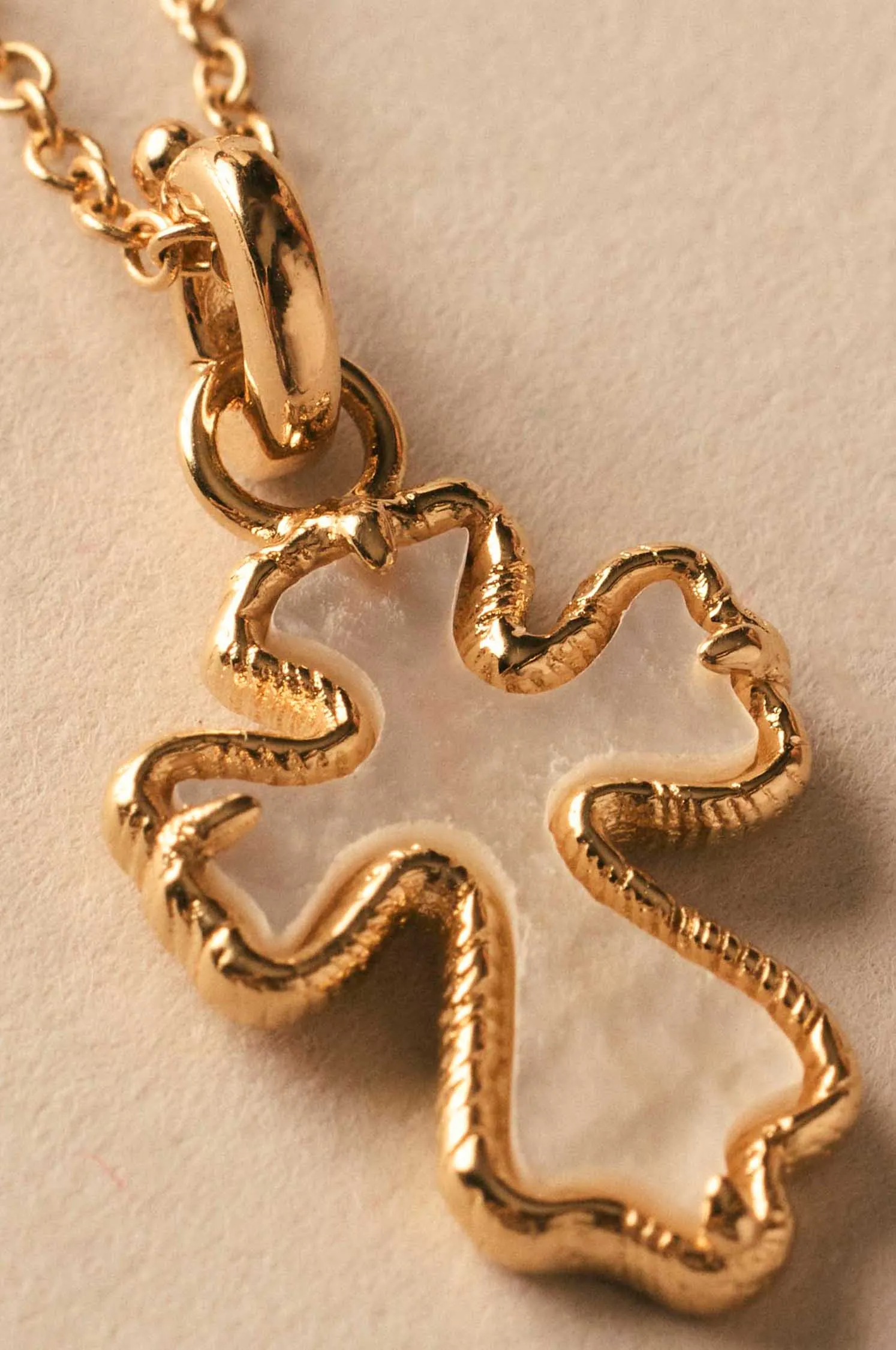 Mother-of-pearl cross charm sold by Apodemia product image thumbnail 4