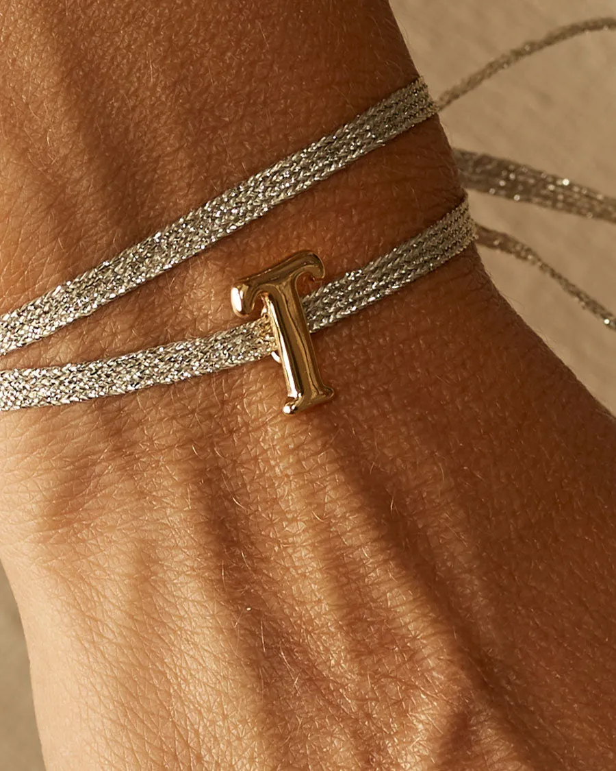 Charm Bracelet Letter T | The Gray Box sold by Apodemia product image thumbnail 3
