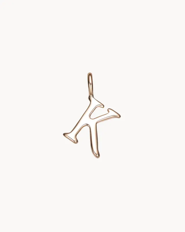 Charm Letter K | The Gray Box sold by Apodemia