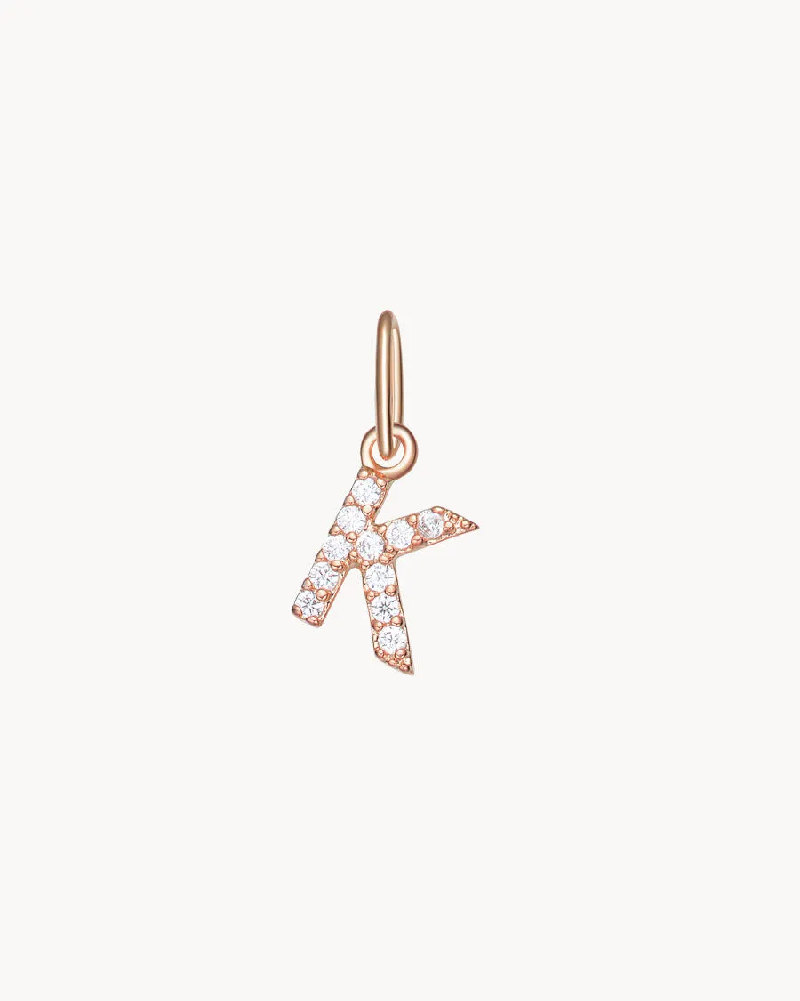 Charm Letter K Sparkle | The Gray Box sold by Apodemia