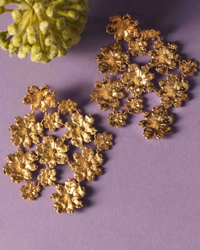 Large Zinnia Earrings sold by Apodemia