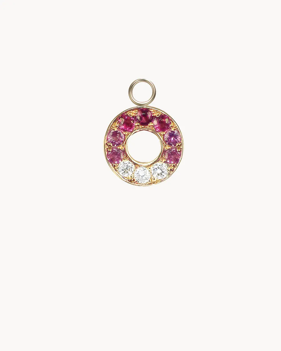 Charm Circle Solid Gold 18K Forever | Diamonds | Sapphire | Ruby sold by Apodemia