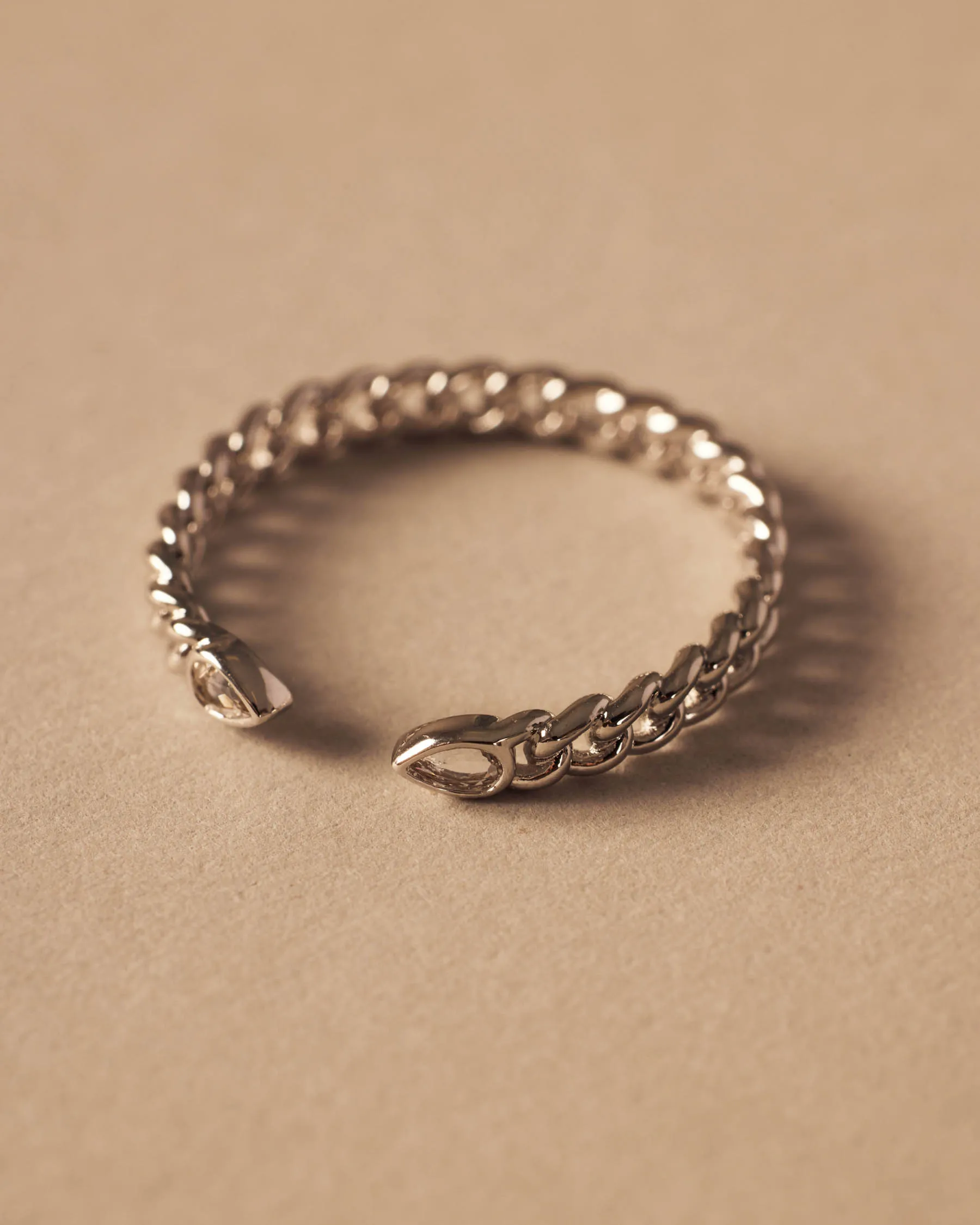 Forever Open Ring | 925 Sterling Silver | White Topaz sold by Apodemia product image thumbnail 2