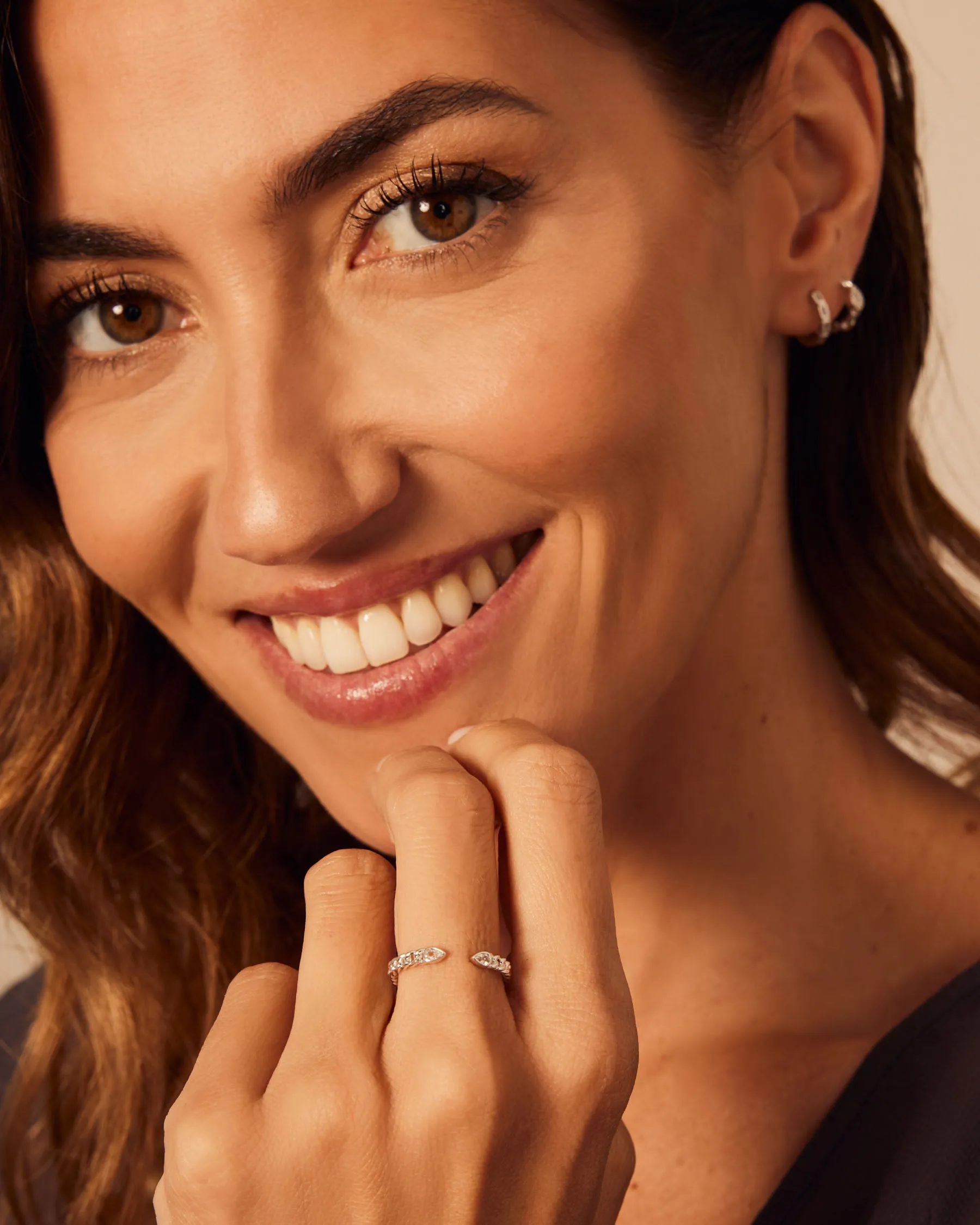 Forever Open Ring | 925 Sterling Silver | White Topaz sold by Apodemia product image thumbnail 4