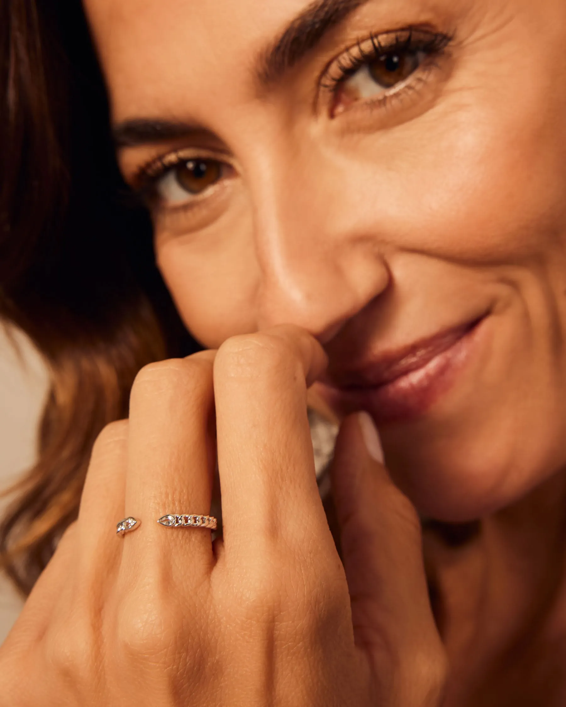 Forever Open Ring | 925 Sterling Silver | White Topaz sold by Apodemia product image thumbnail 5