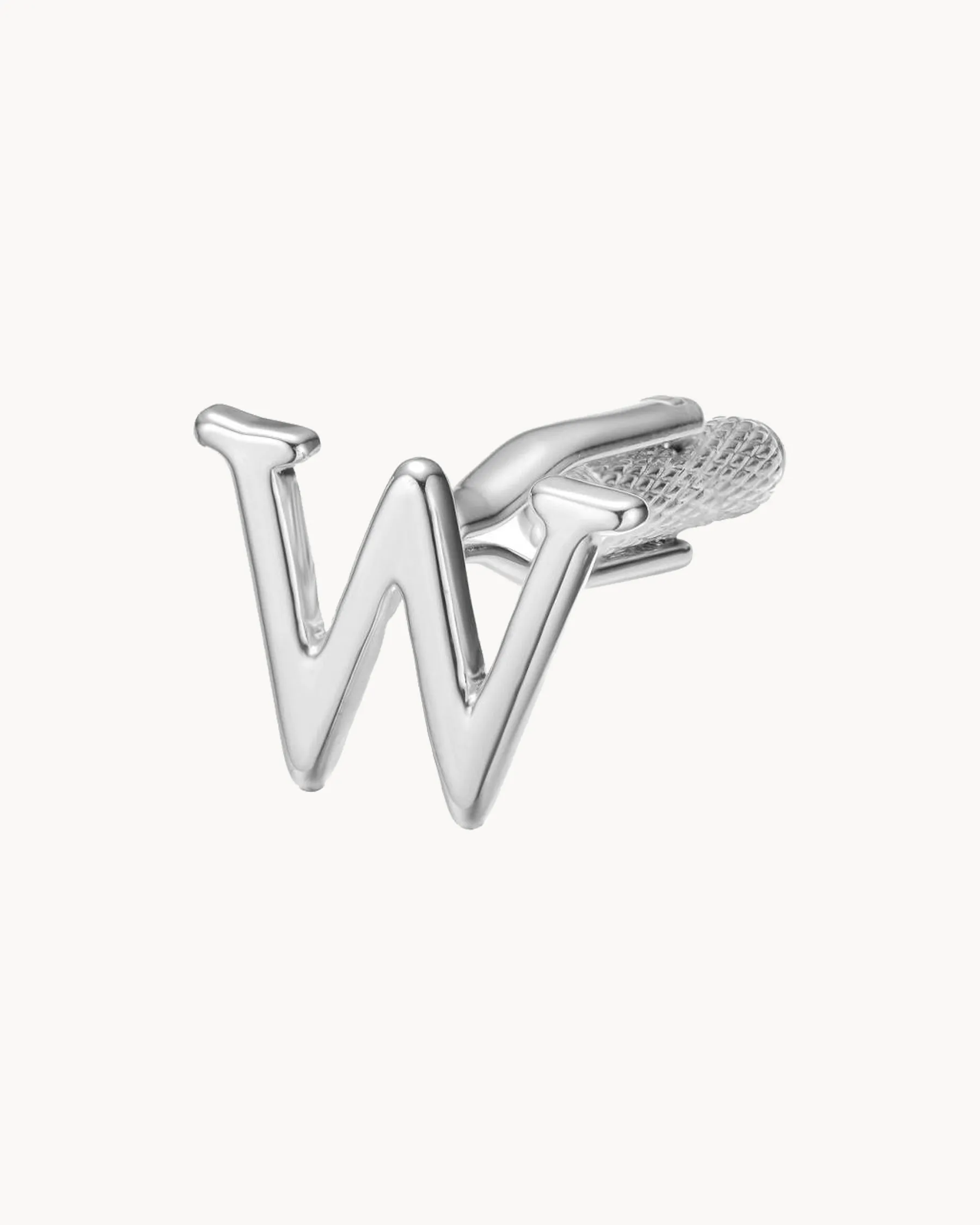 Cufflink Letter W | The Gray Box sold by Apodemia