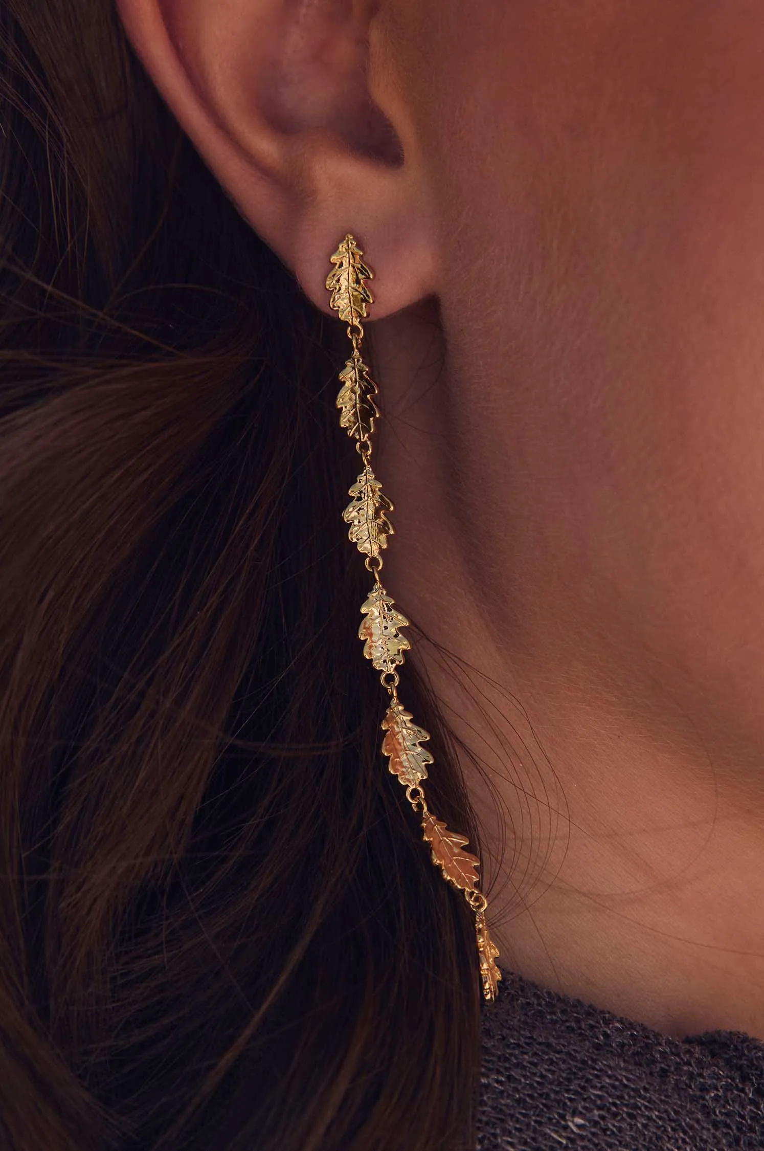 Long earrings into the woods sold by Apodemia product image thumbnail 3