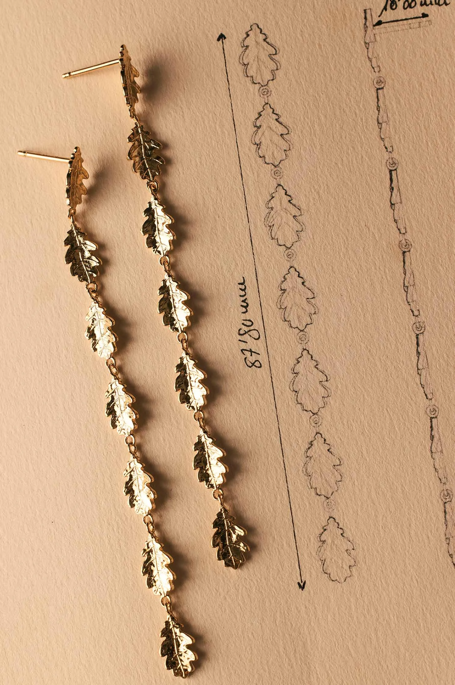 Long earrings into the woods sold by Apodemia product image thumbnail 4