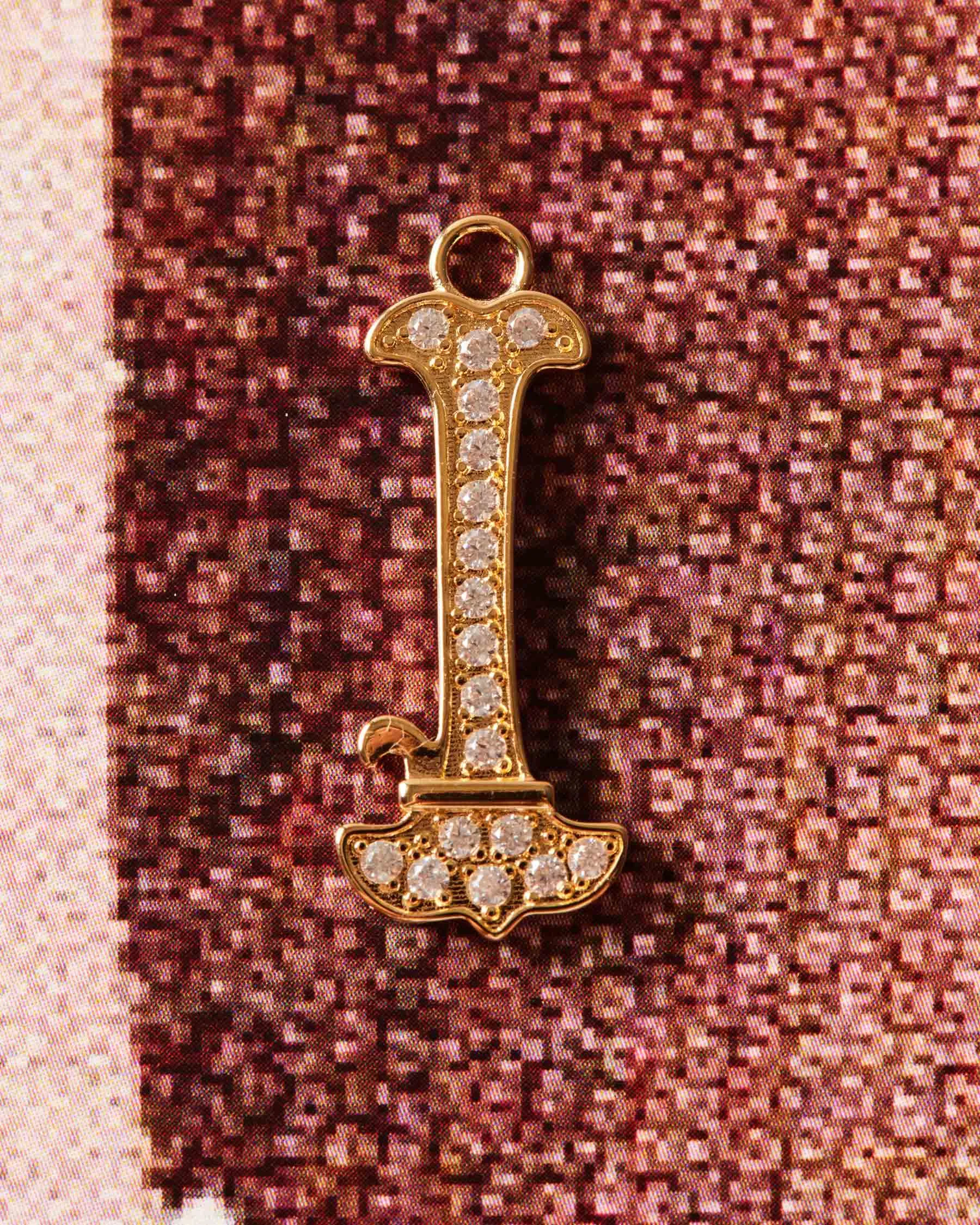 Charm Vintage Letter I | The Gray Box sold by Apodemia product image thumbnail 3