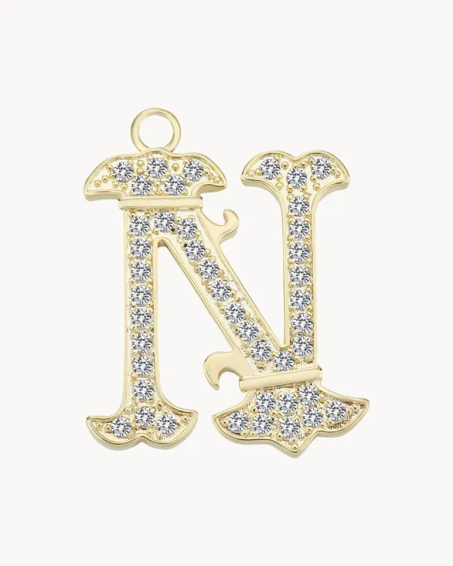 Charm Vintage Letter N | The Gray Box sold by Apodemia
