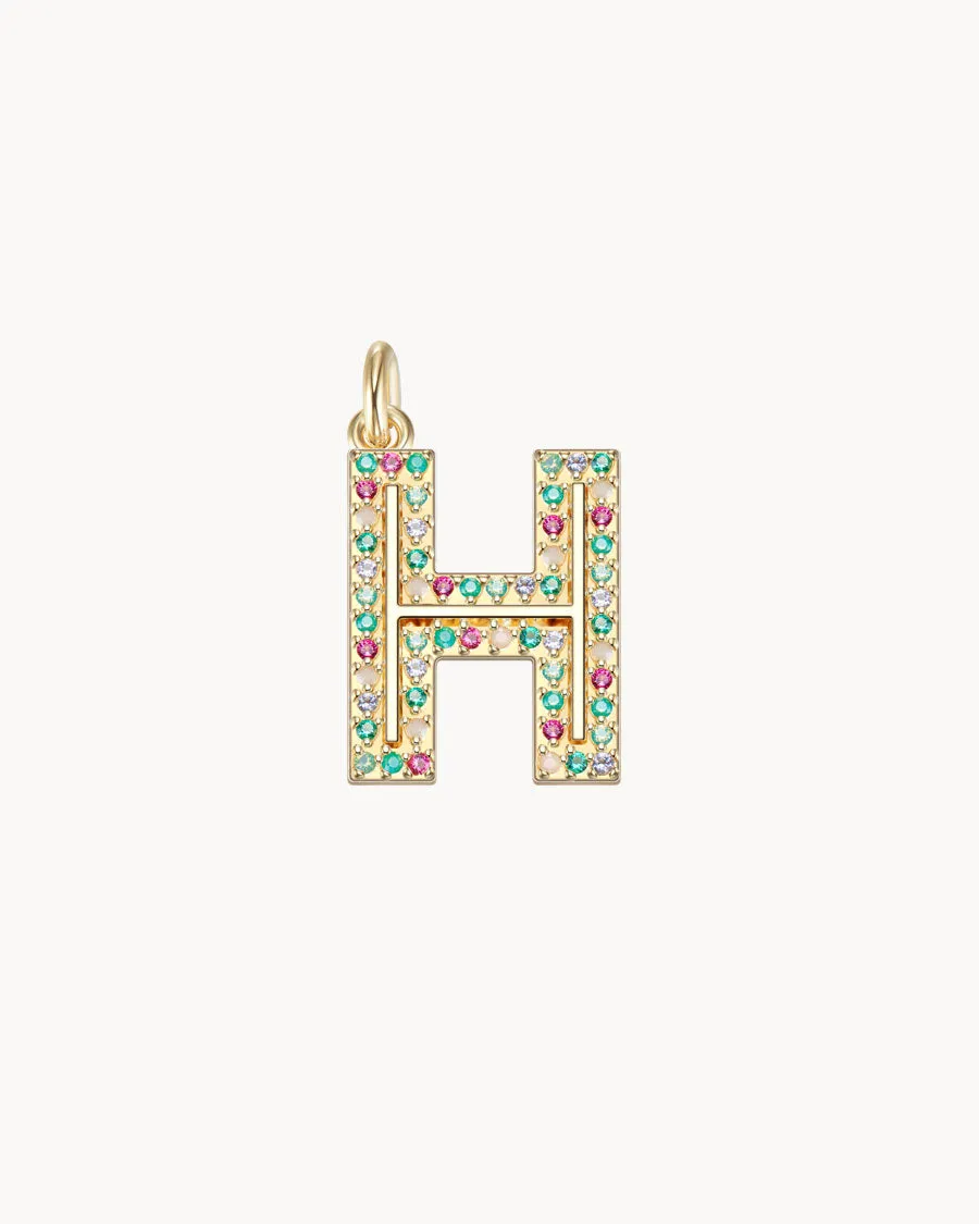 Charm Cosmos Letter H | The Gray Box sold by Apodemia