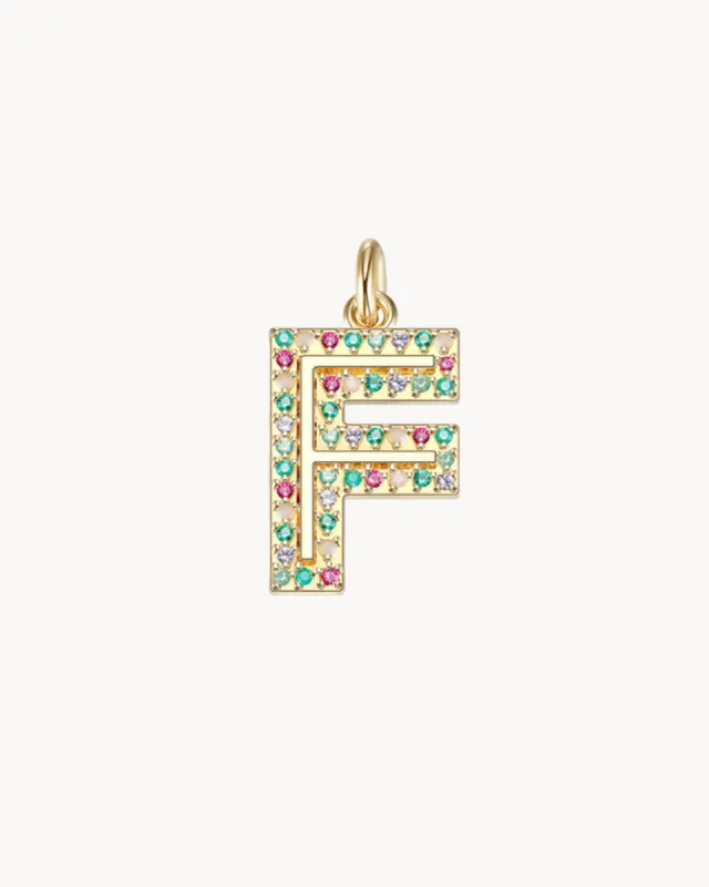 Charm Cosmos Letter F | The Gray Box sold by Apodemia