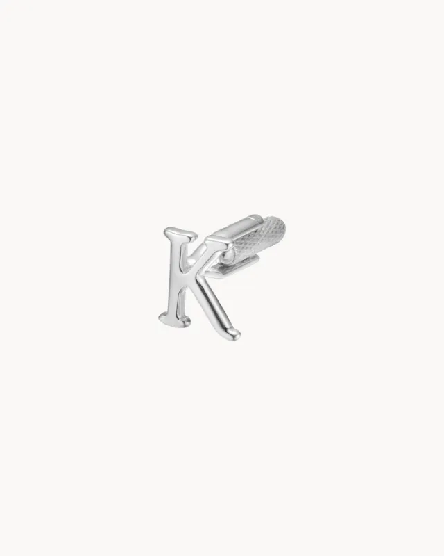 Cufflink Letter K | The Gray Box sold by Apodemia