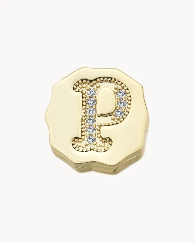 Charm Clip Bubble Vintage Letter P sold by Apodemia
