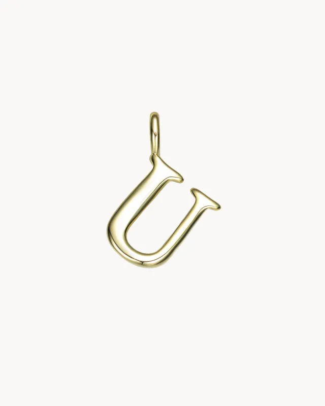 Charm Letter U | The Gray Box sold by Apodemia