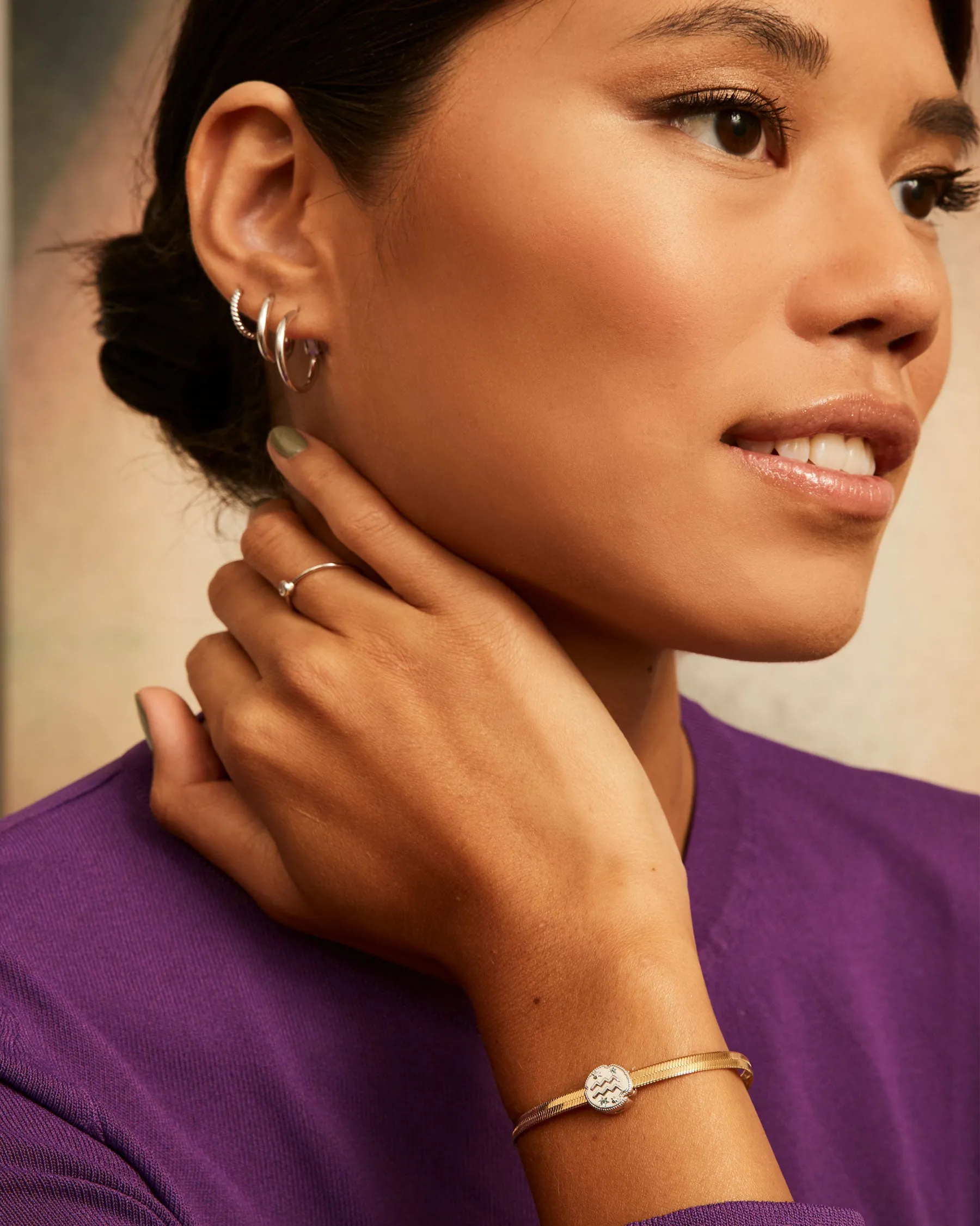 Charm Clip Aquarius Horoscope | The Gray Box sold by Apodemia product image thumbnail 3