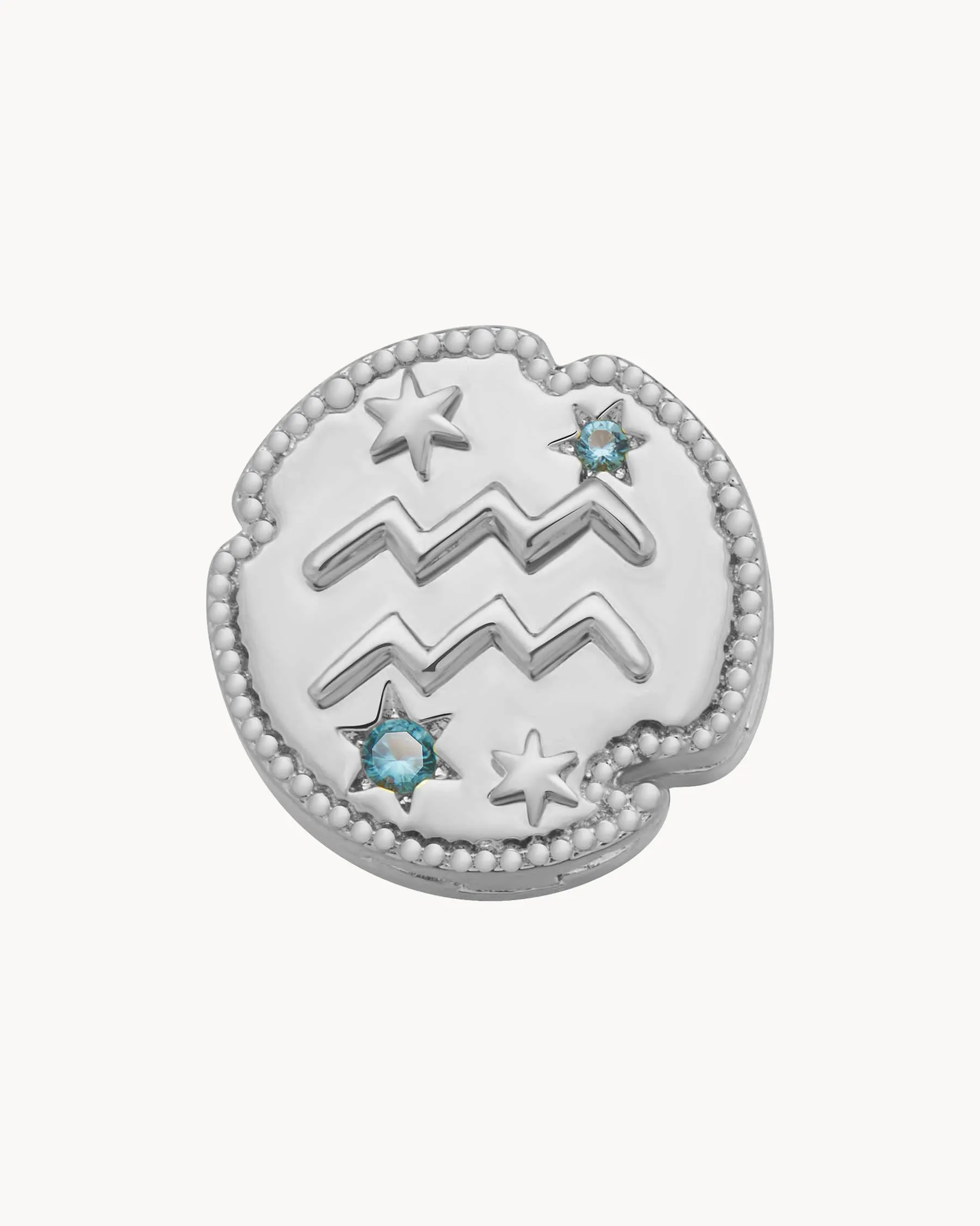 Charm Clip Aquarius Horoscope | The Gray Box sold by Apodemia
