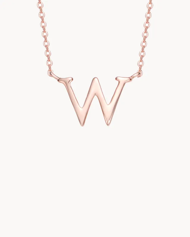 Necklace Letter W | The Gray Box sold by Apodemia