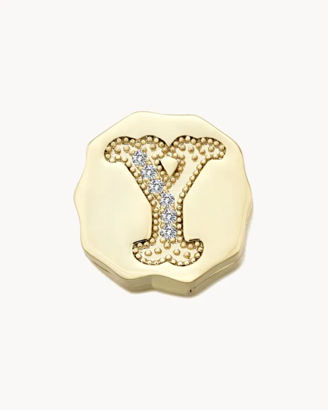 Charm Clip Bubble Vintage Letter Y sold by Apodemia