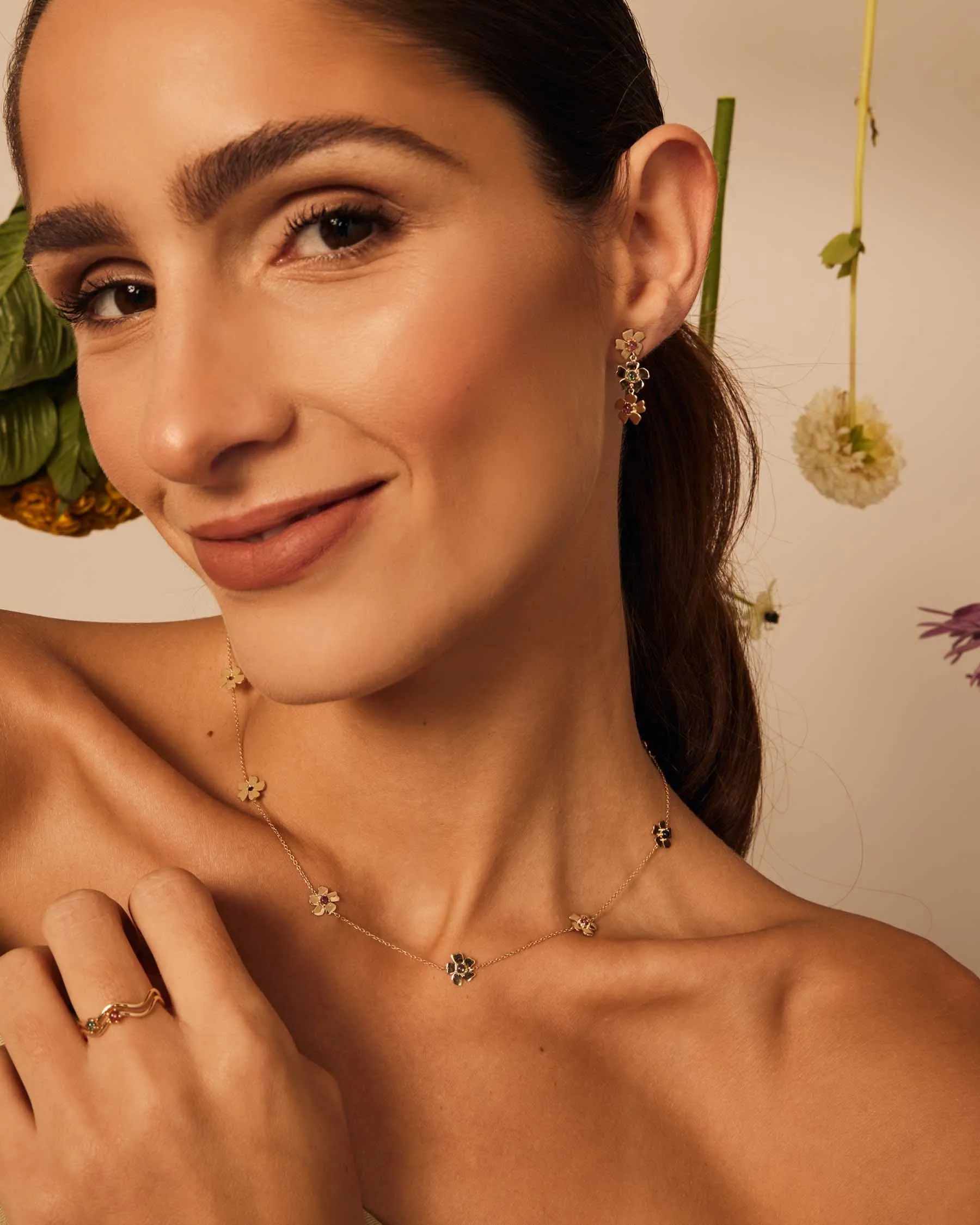 Full Forever Flower Necklace - 18K Solid Gold - 18K Solid Gold sold by Apodemia product image thumbnail 5