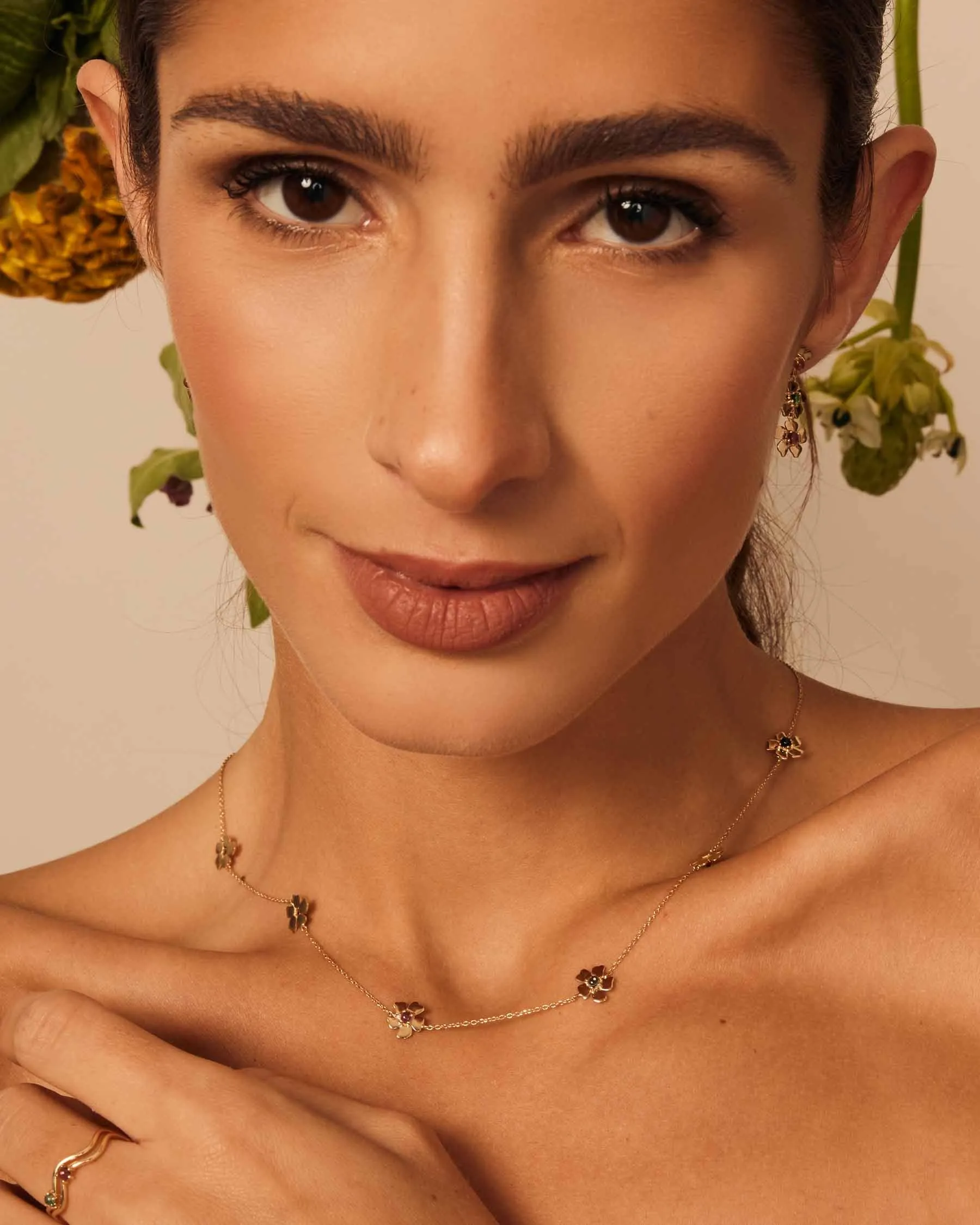 Full Forever Flower Necklace - 18K Solid Gold - 18K Solid Gold sold by Apodemia product image thumbnail 3