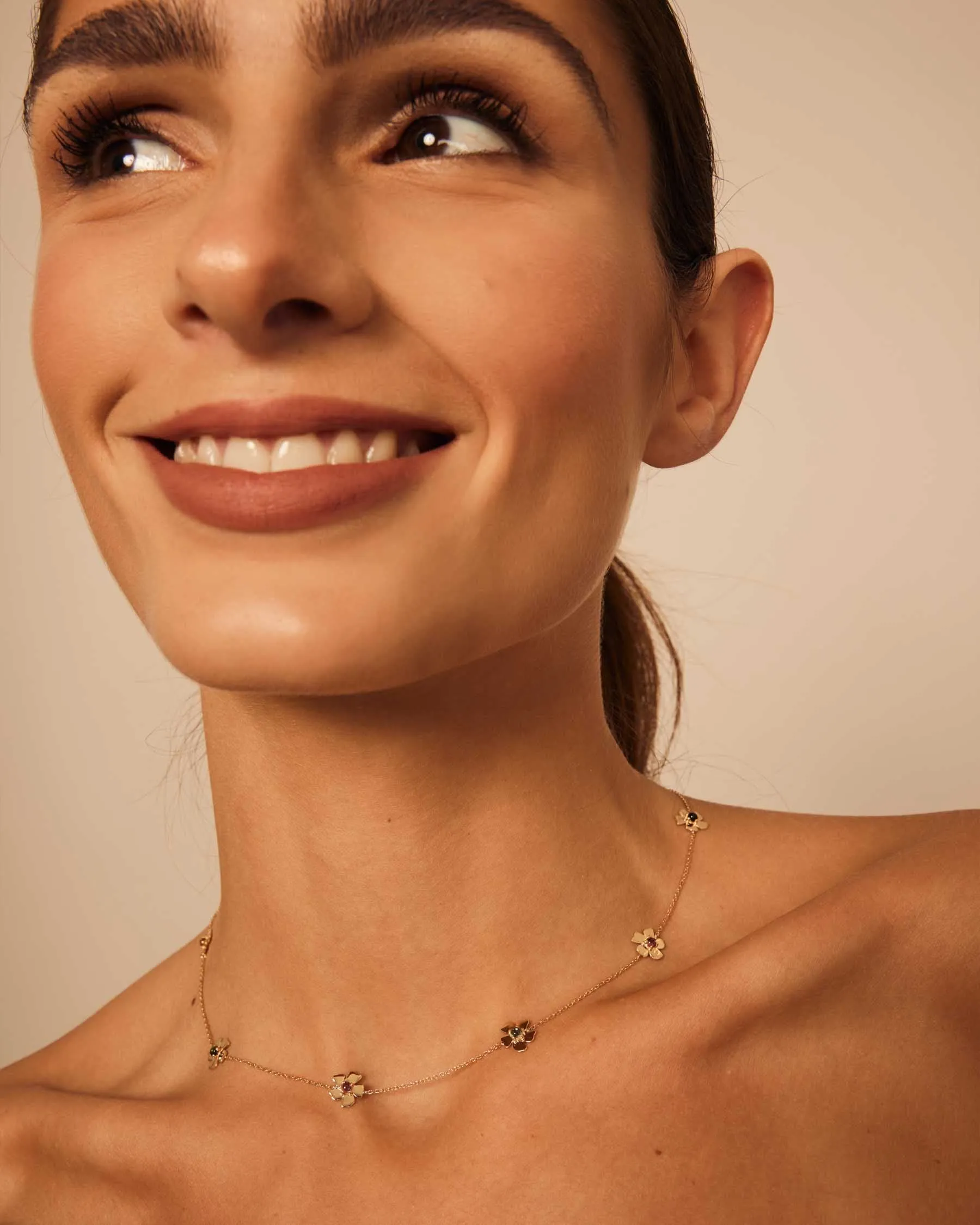 Full Forever Flower Necklace - 18K Solid Gold - 18K Solid Gold sold by Apodemia product image thumbnail 2