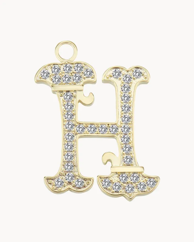 Charm Vintage Letter H | The Gray Box sold by Apodemia