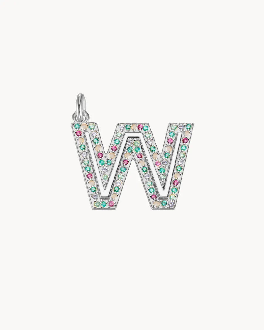 Charm Cosmos Letter W | The Gray Box sold by Apodemia