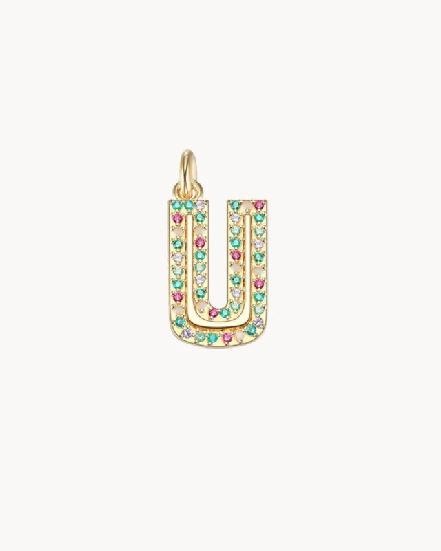 Charm Cosmos Letter U | The Gray Box sold by Apodemia