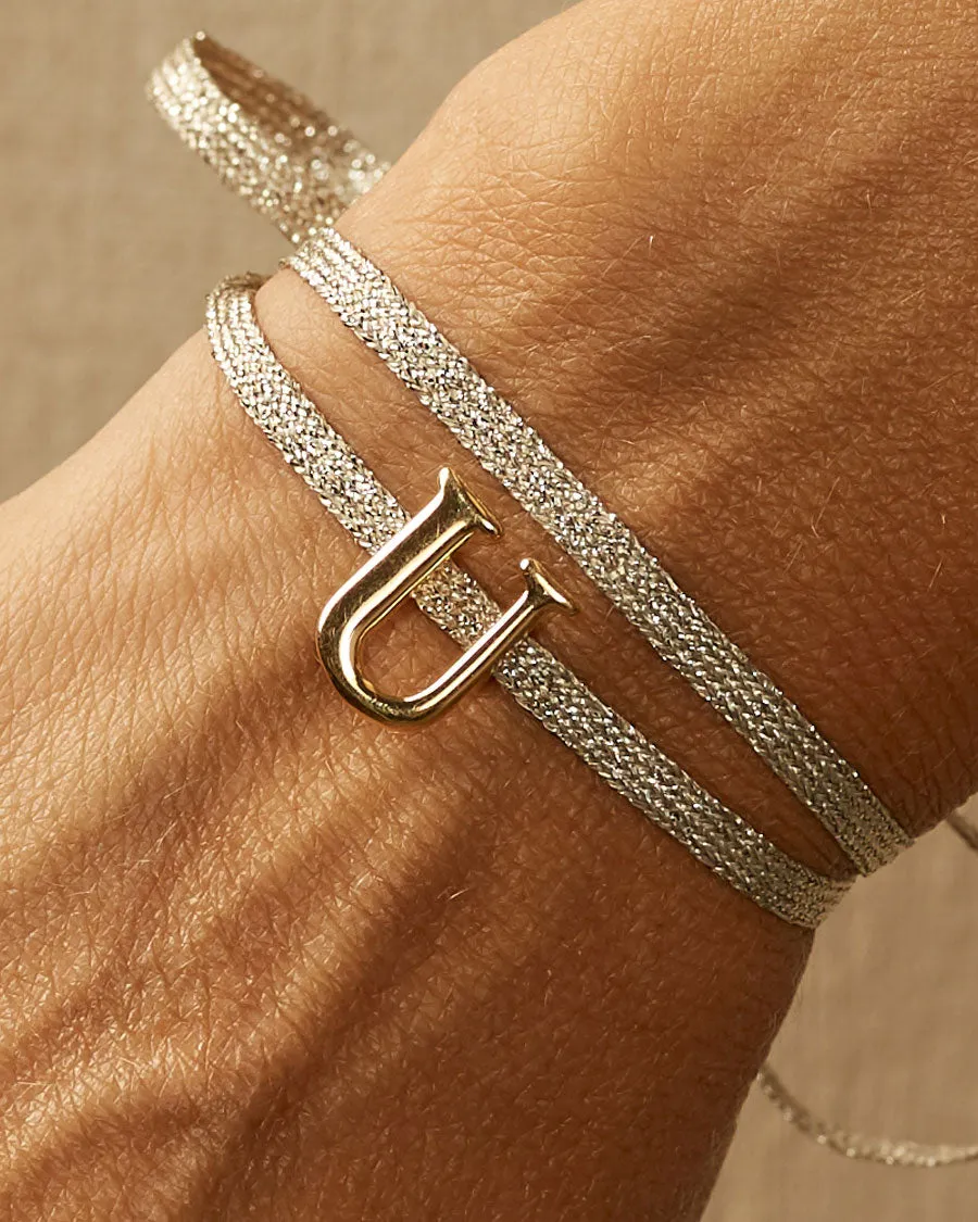 Charm Bracelet Letter U | The Gray Box sold by Apodemia product image thumbnail 2