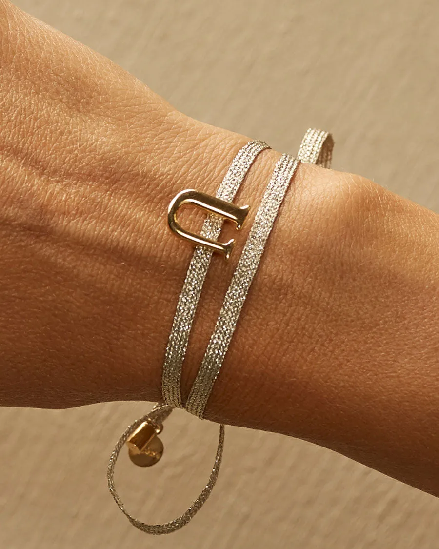 Charm Bracelet Letter U | The Gray Box sold by Apodemia product image thumbnail 3