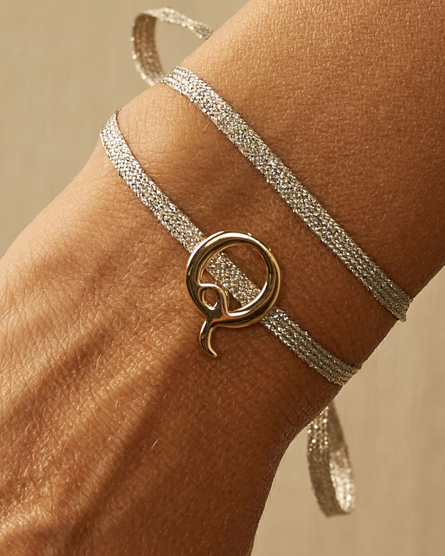 Charm Bracelet Letter Q | The Gray Box sold by Apodemia product image thumbnail 2