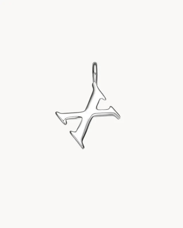 Charm Letter X | The Gray Box sold by Apodemia