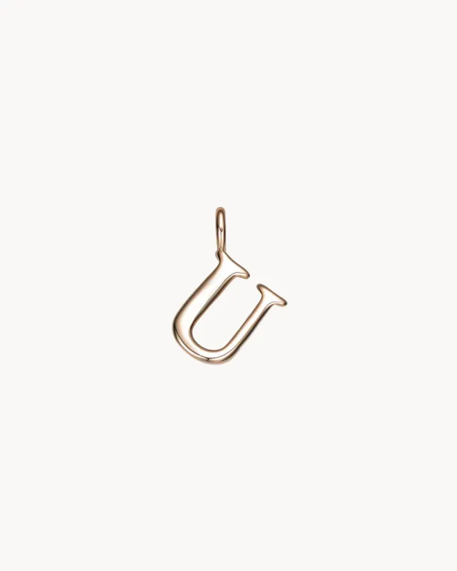 Charm Letter U | The Gray Box sold by Apodemia