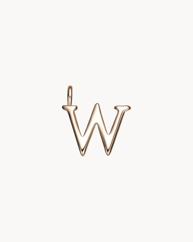 Charm Letter W | The Gray Box sold by Apodemia
