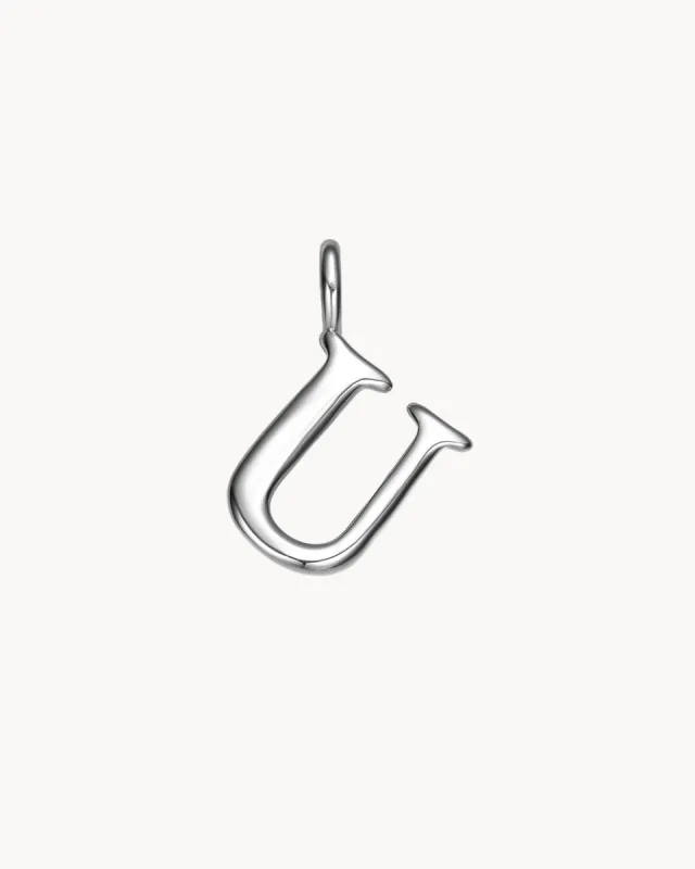 Charm Letter U | The Gray Box sold by Apodemia