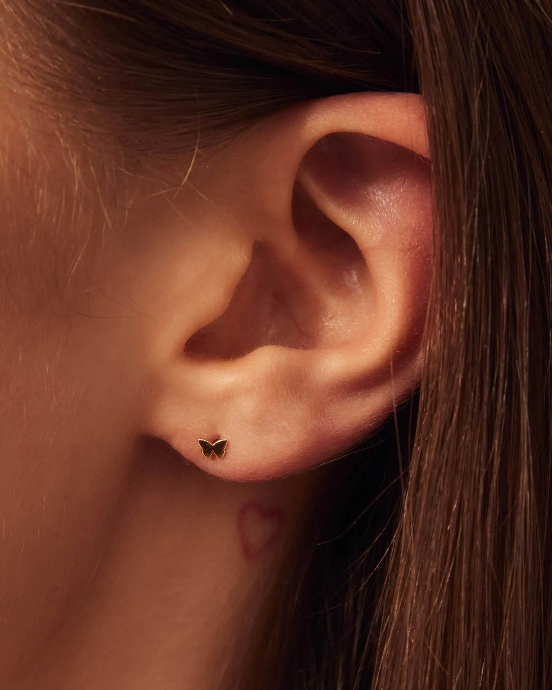 Forever Mini Butterfly Earrings | 18K Solid Gold | sold by Apodemia product image thumbnail 5