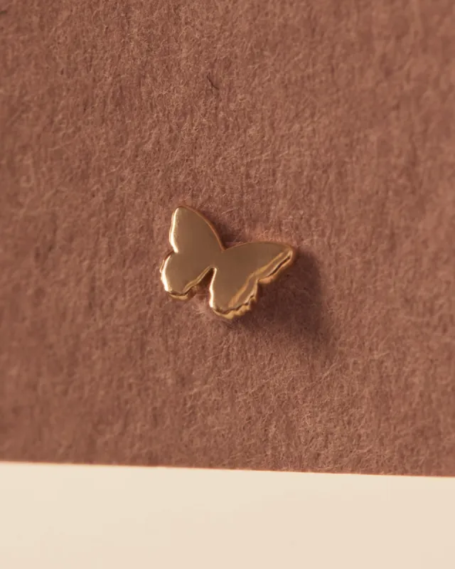 Forever Mini Butterfly Earrings | 18K Solid Gold | sold by Apodemia