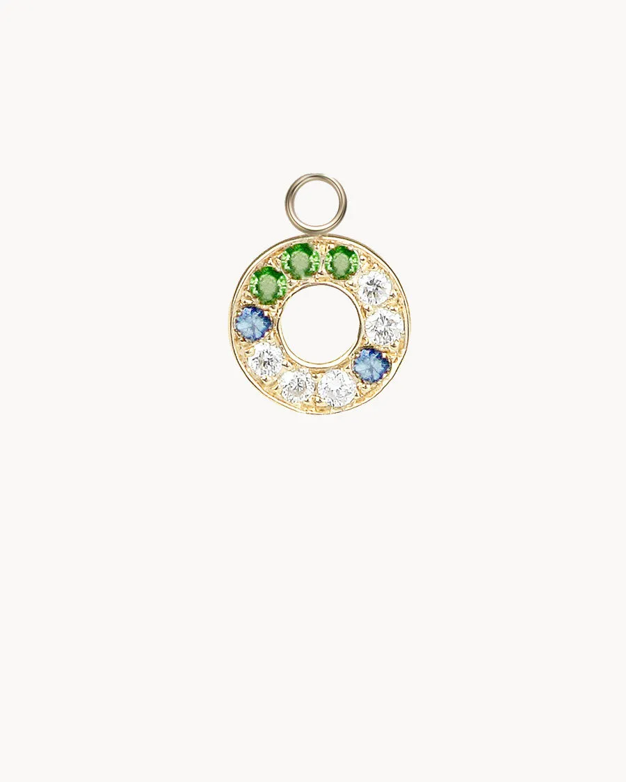 Charm Circle Solid Gold 18K Forever | Diamonds | Sapphire | Savorite sold by Apodemia